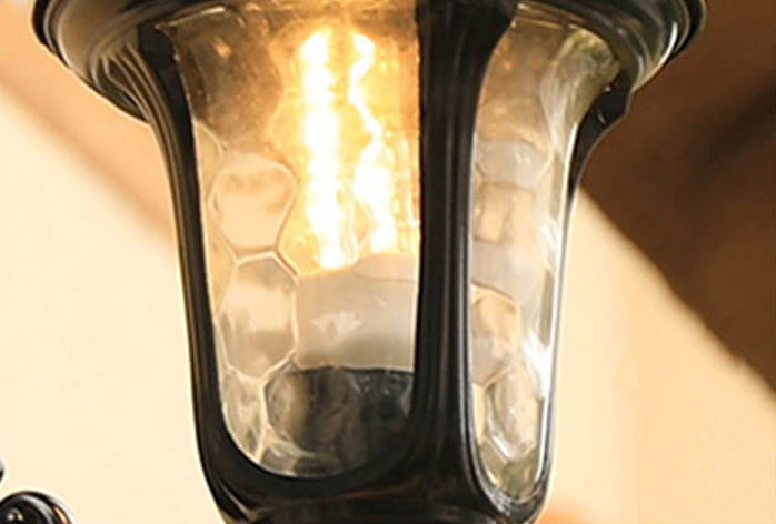 European Retro Waterproof Stone Pattern Glass Lampshade 1-Light Outdoor Wall Sconce Lamp | Stornfield