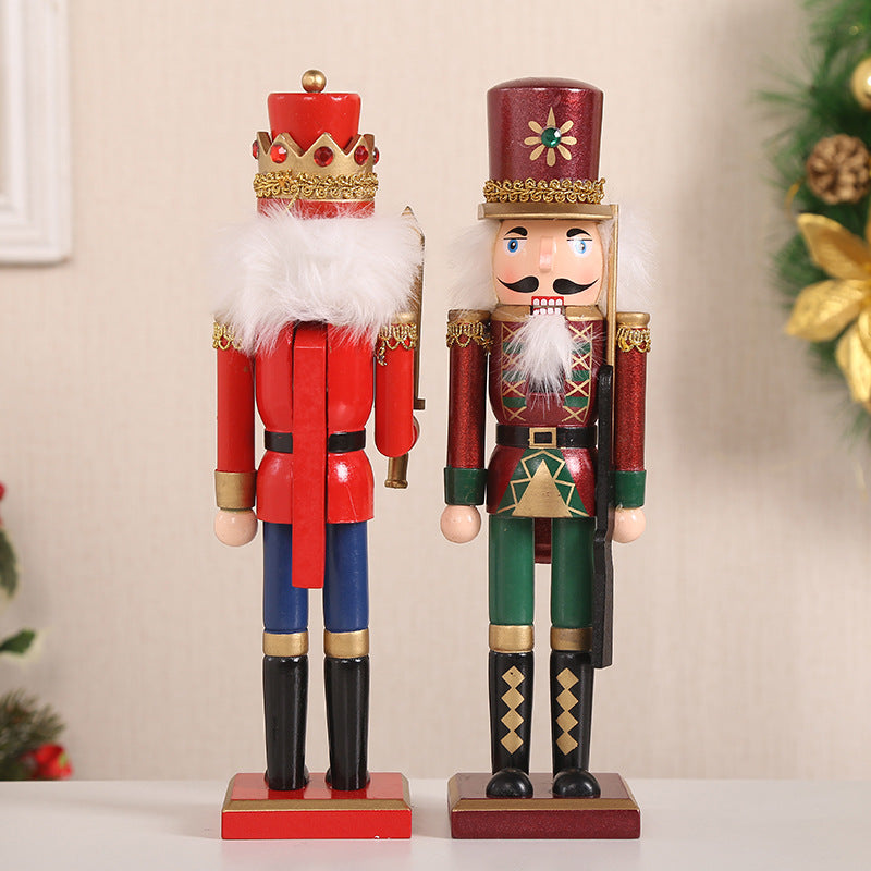 Wood Nutcracker Set, Christmas Table Decoration