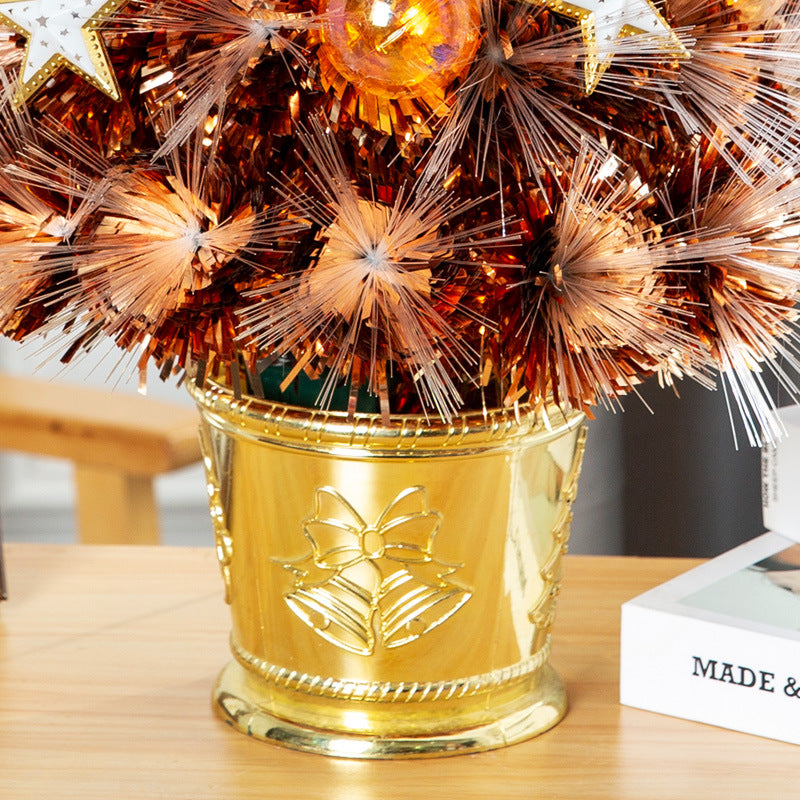 LED light fiber Christmas tree for the table