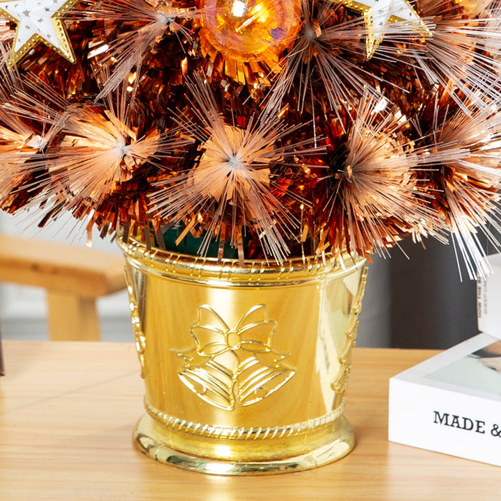 LED light fiber Christmas tree for the table