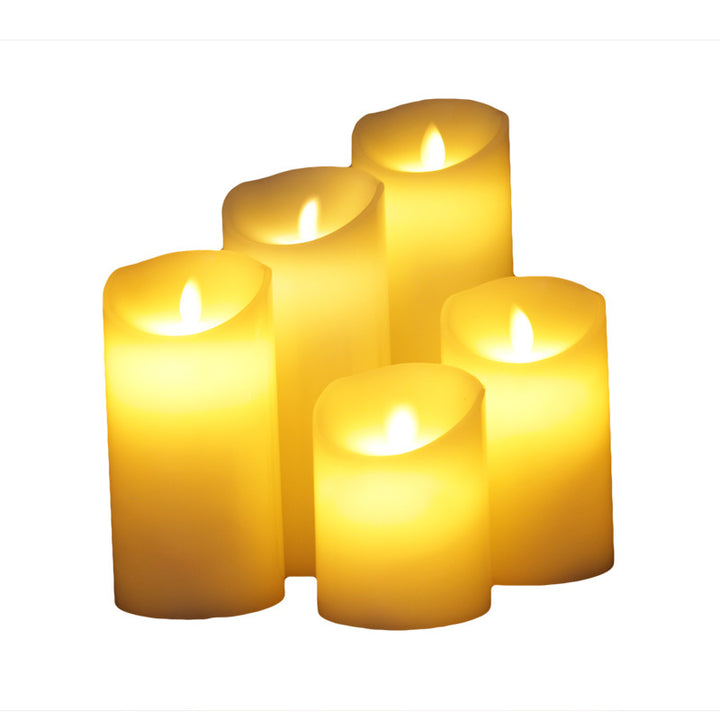 LED stump candle made of stearin, with remote control