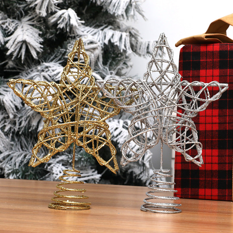 Christmas tree star made of rattan, 20 cm