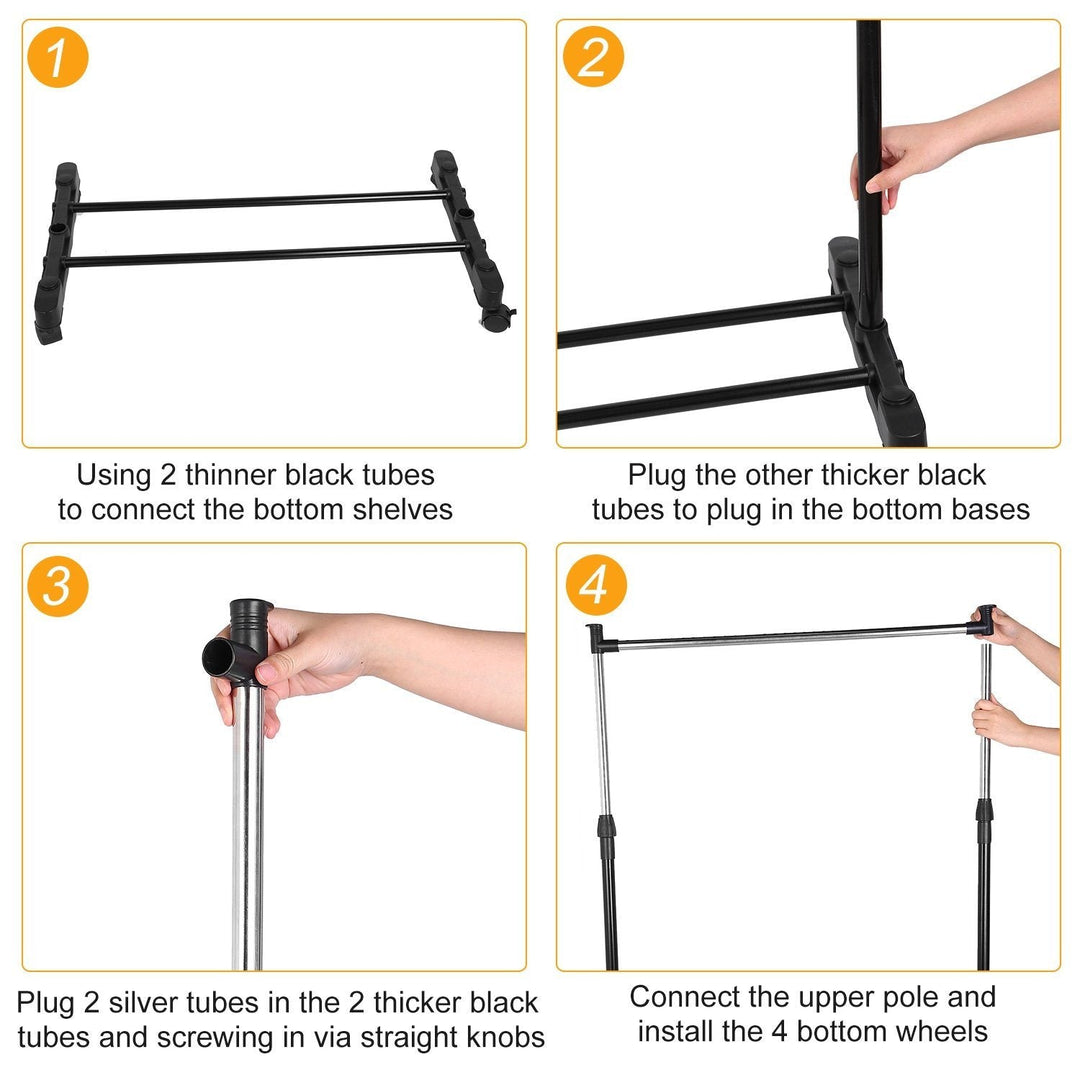 Stornfield | Height-adjustable garment rack with 15 kg/33 lbs capacity.