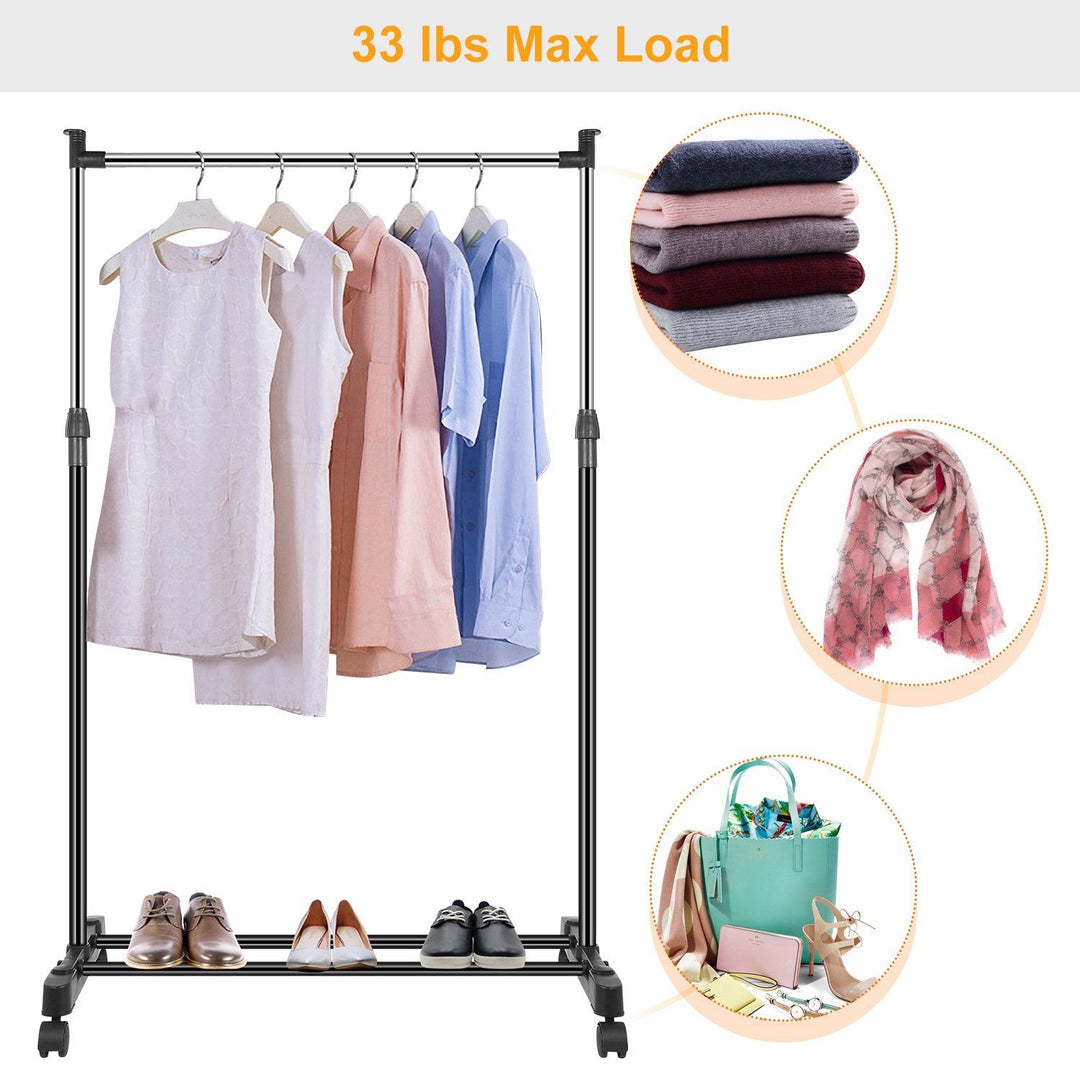 Stornfield | Height-adjustable garment rack with 15 kg/33 lbs capacity.