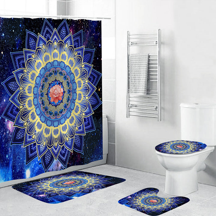 Geometric Patterned Shower Curtain Set Stornfield