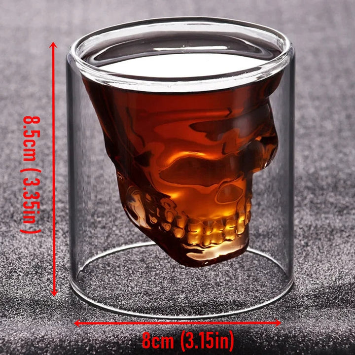 3D Skull Head DouStornfielde Drinking Glass | Stornfield