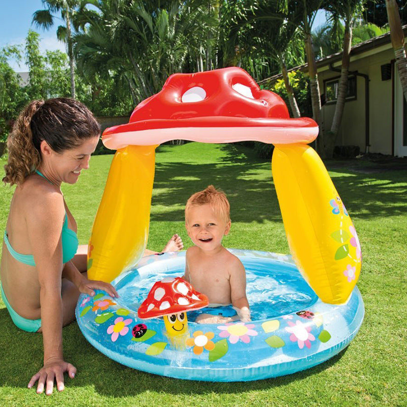 Women Inflatable Children's Pool with Cheerful Animal Motif Stornfield