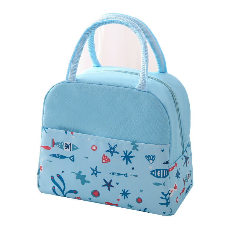 Insulated lunch bag with trendy flamingo pattern Stornfield