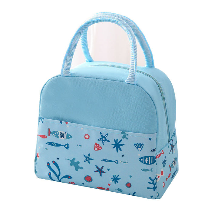 Insulated lunch bag with trendy flamingo pattern Stornfield