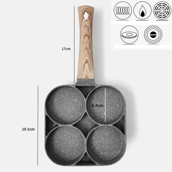 Stornfield | QuickCook - Pan with Multiple Sections and Transparent Handle