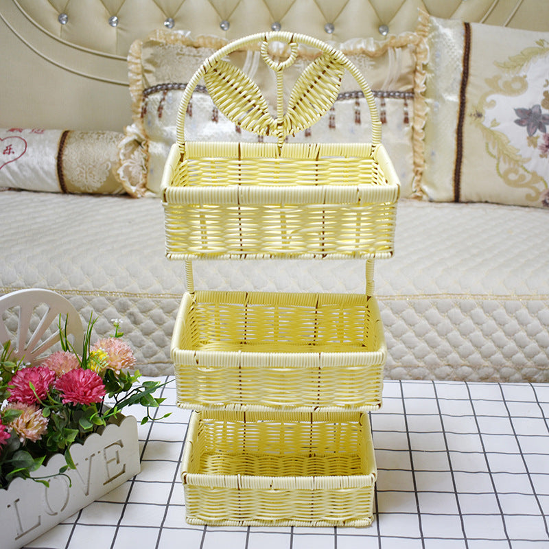 Two-Tiered Woven Storage Basket Stornfield