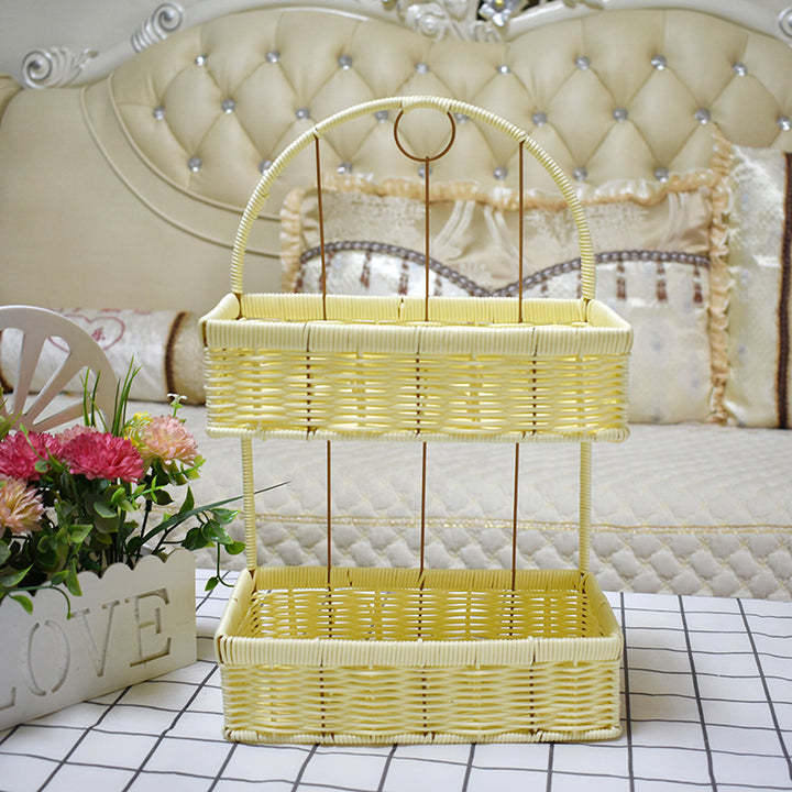 Two-Tiered Woven Storage Basket Stornfield
