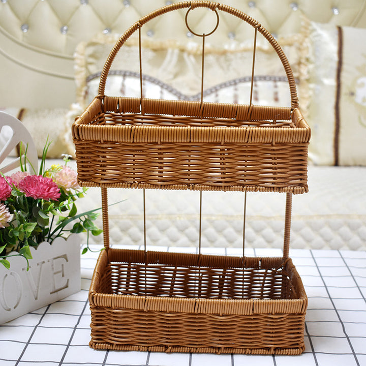 Two-Tiered Woven Storage Basket Stornfield