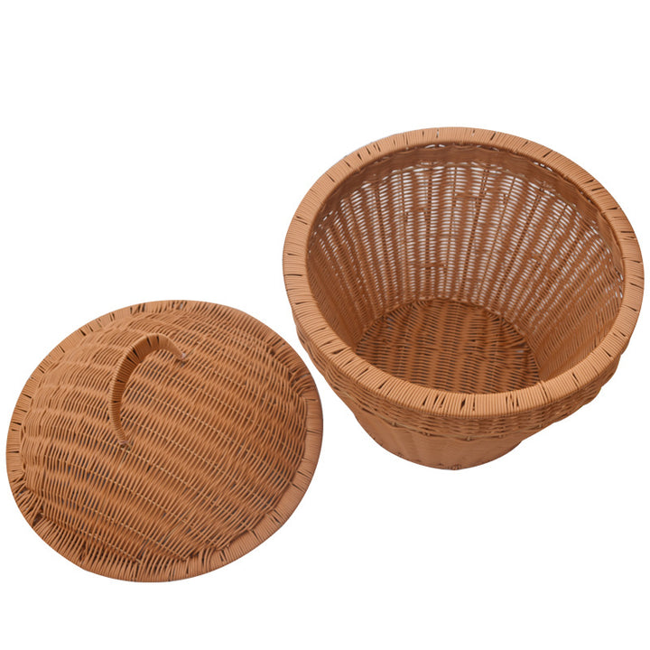 Artisan Woven Storage Basket with Lid Stornfield