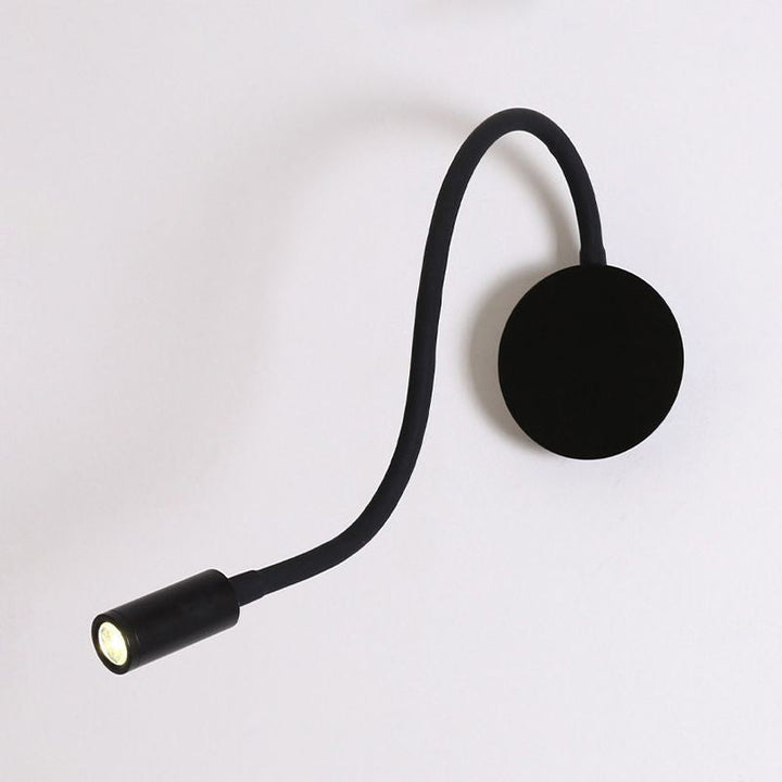 Adjustable Cylinder Reading Wall Light Contemporary Silicone and Metal LED Black/White Sconce Lamp | Stornfield