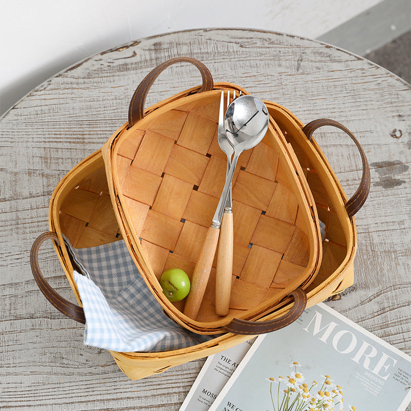 Unisex Multifunctional Storage Box made of Woven Natural Material Stornfield