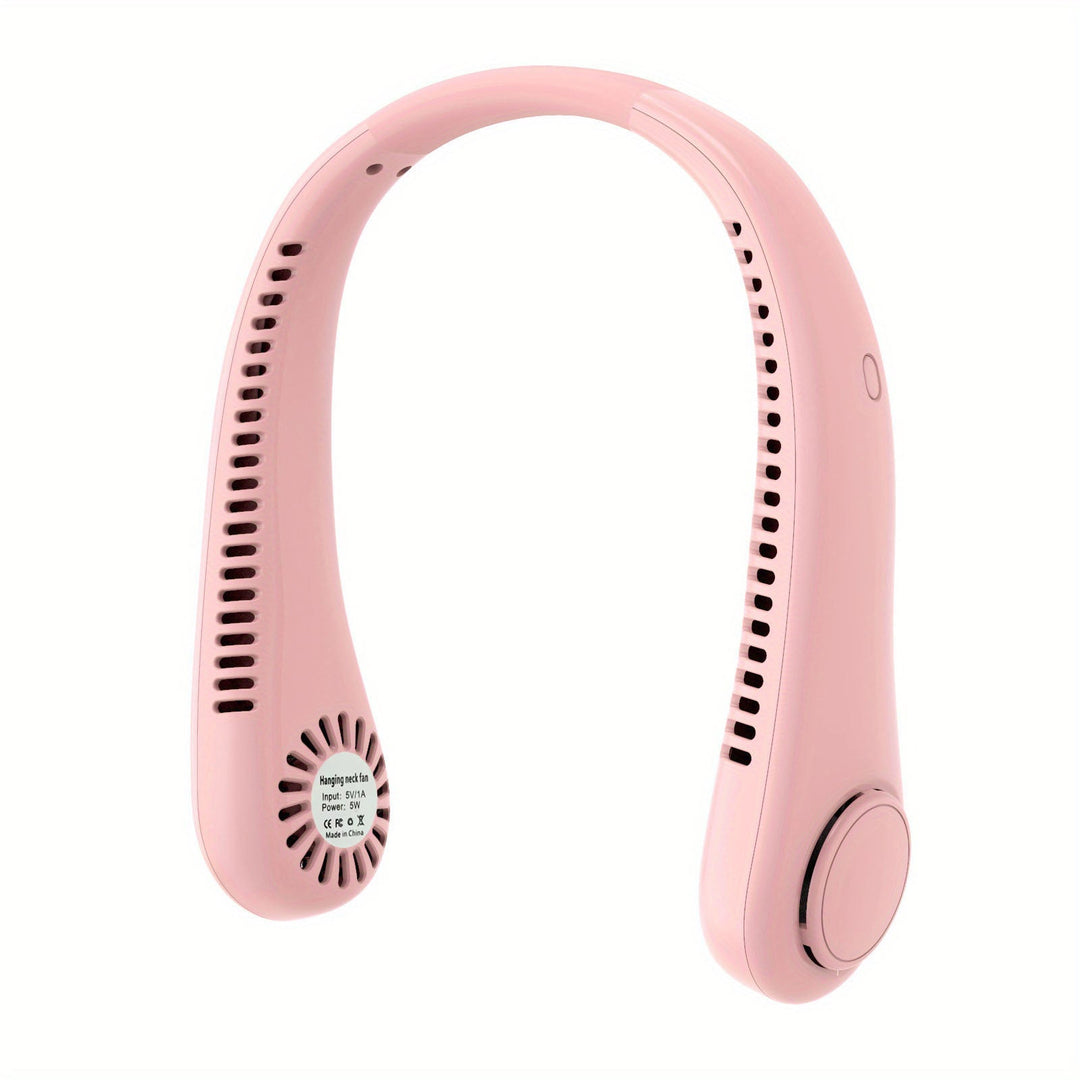 1pc Portable Neck Fan Electric Wireless Fan Rechargeable USB Mini Fan Bladeless Personal Fan Hanging Neck Cooler For Outdoor Sports | Stornfield
