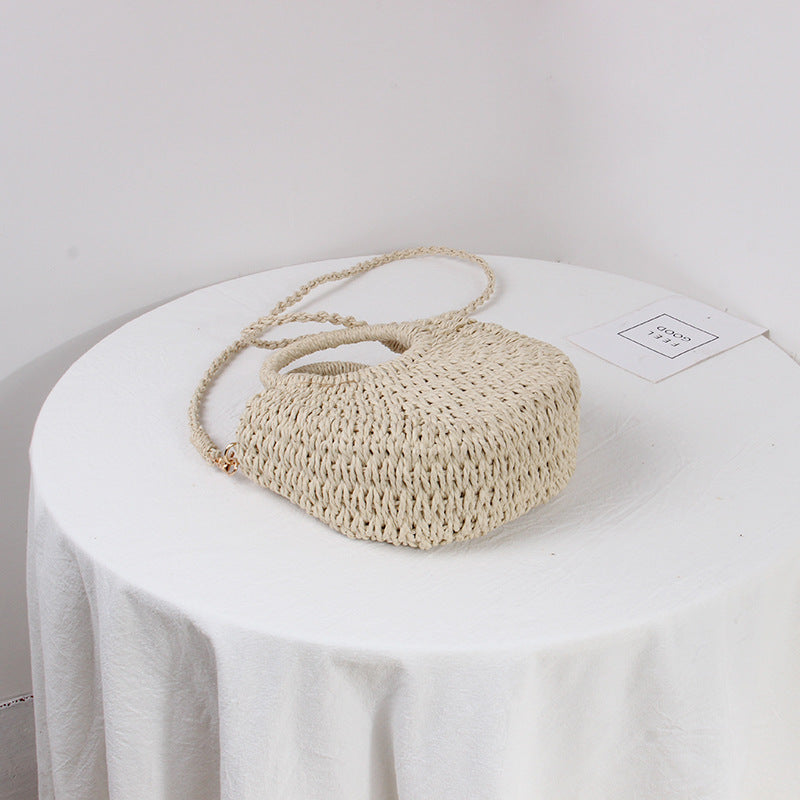 Braided Mini Handbag with Round Carrying Handles Stornfield