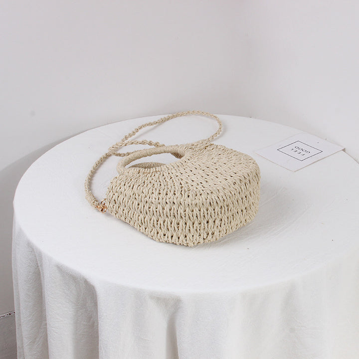 Braided Mini Handbag with Round Carrying Handles Stornfield