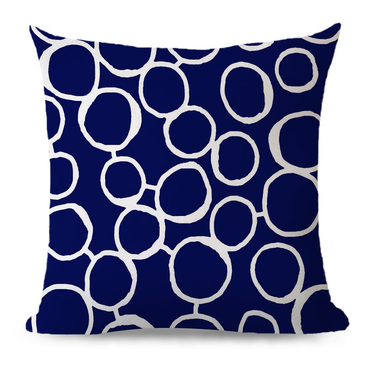 Decorative cushion cover with chevron zigzag pattern and concealed zipper Stornfield