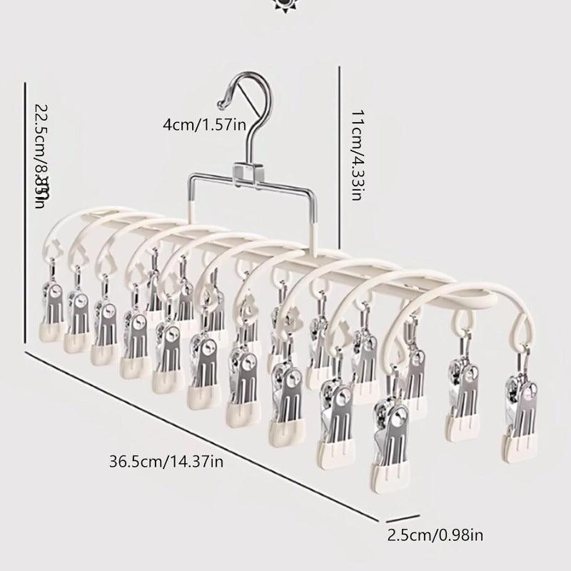 Compact 20-Clip Drying Rack Stornfield
