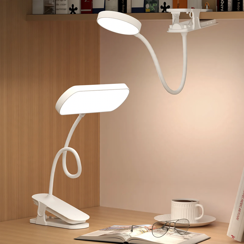 Eye-friendly LED clip lamp for studying and reading