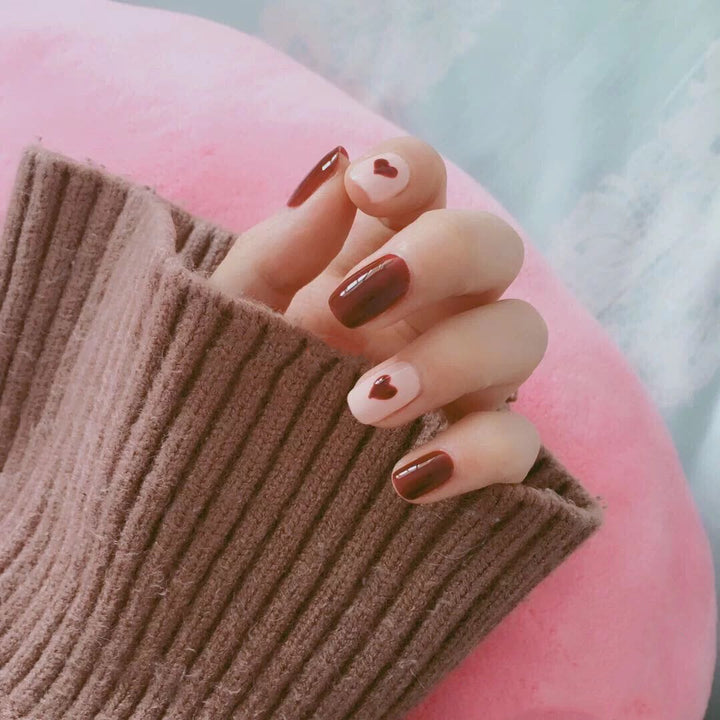 Heart-Themed Nail Art