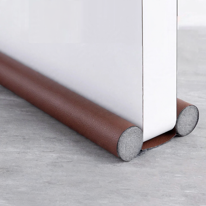 Double door bottom seal in leather look