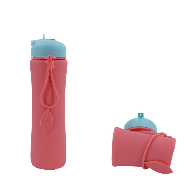 Ladies Foldable Silicone Drinking Bottle with Practical Carrying Strap Stornfield