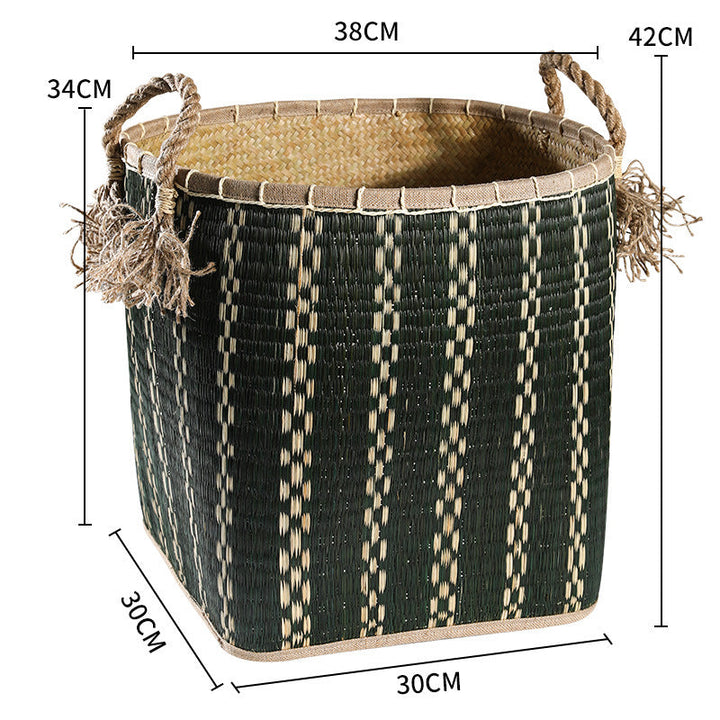Handwoven Storage Basket with Decorative Handles Stornfield