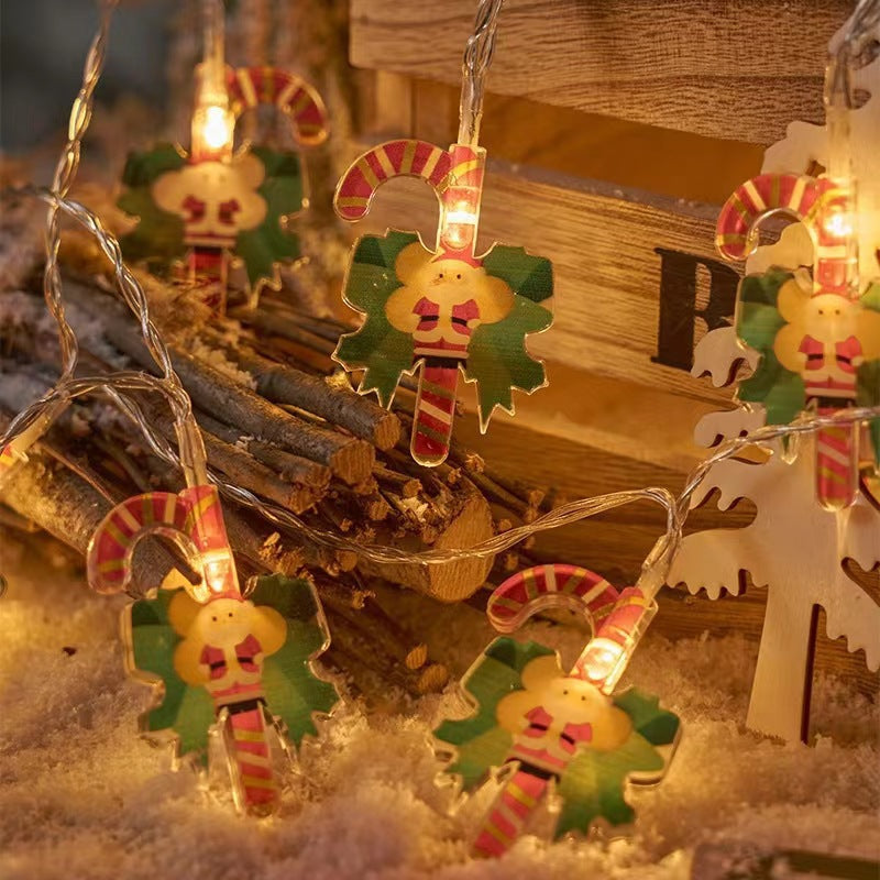 LED Christmas string lights with various motifs