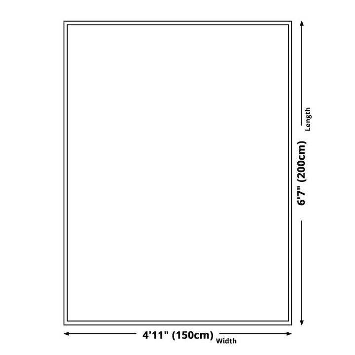 Stornfield | Green and Pink Modern Polyester Abstract Washable Non-Slip Rug for Living Room