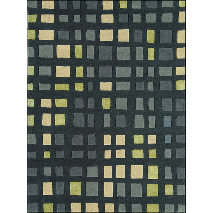 Stornfield | Green Plaid Pattern Simple Novelty Rug Polyester Non-Slip Stain-Resistant Carpet for Home Decoration