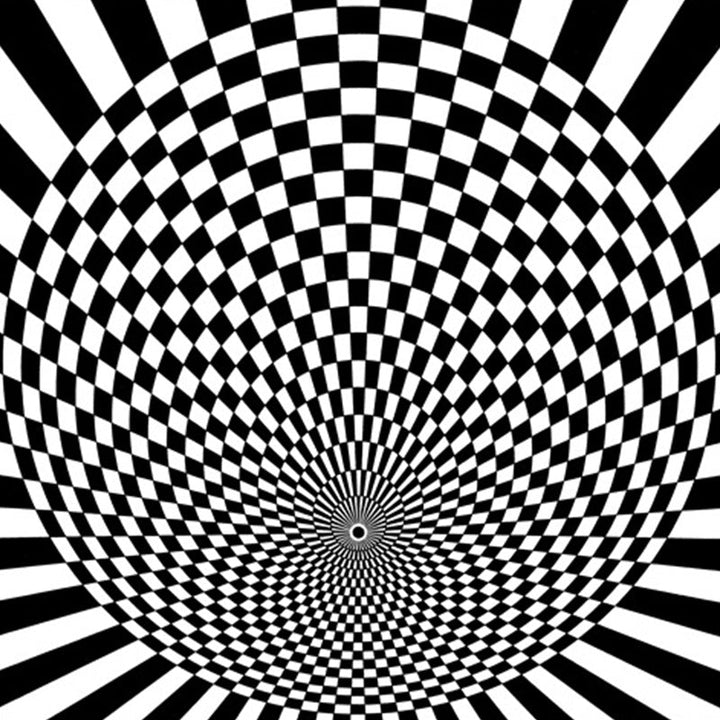 Stornfield | Black and White Novelty 3D Check Pattern Small Polyester Non-Slip Pet-Friendly Bedroom Rug