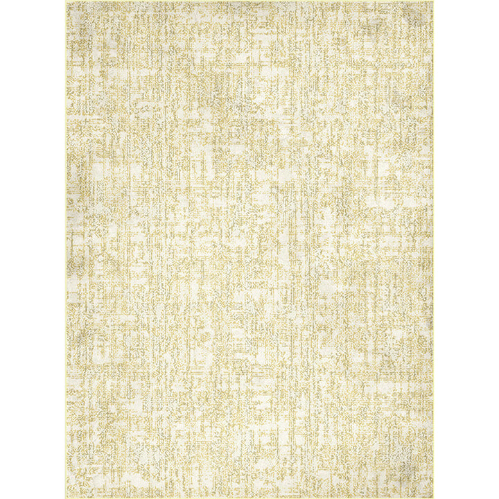 Stornfield | Simple Abstract Yellow Polyester Machine Washable Non-Slip Bedroom Rug