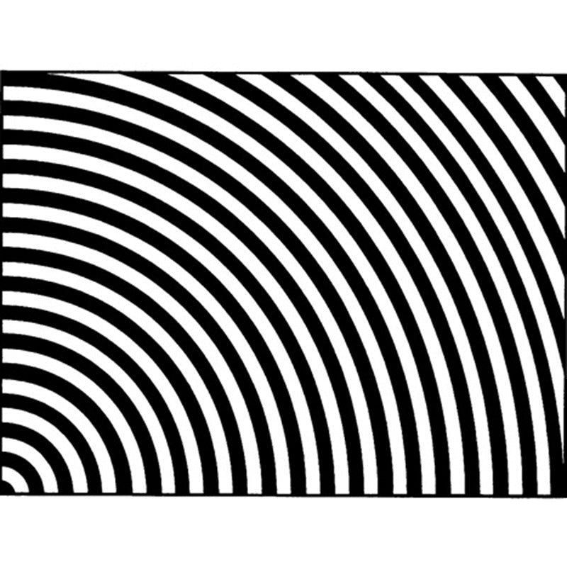Stornfield | Novelty Black and White Half-Arch 3D Pattern Bedroom Rug Non-Slip Stain-Resistant Polyester