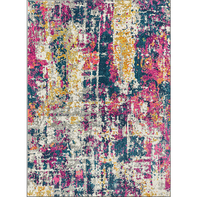 Stornfield | Stylish Multicolored Abstract Carpet Industrial Polyester Rug Washable Non-Slip Rug for Living Room