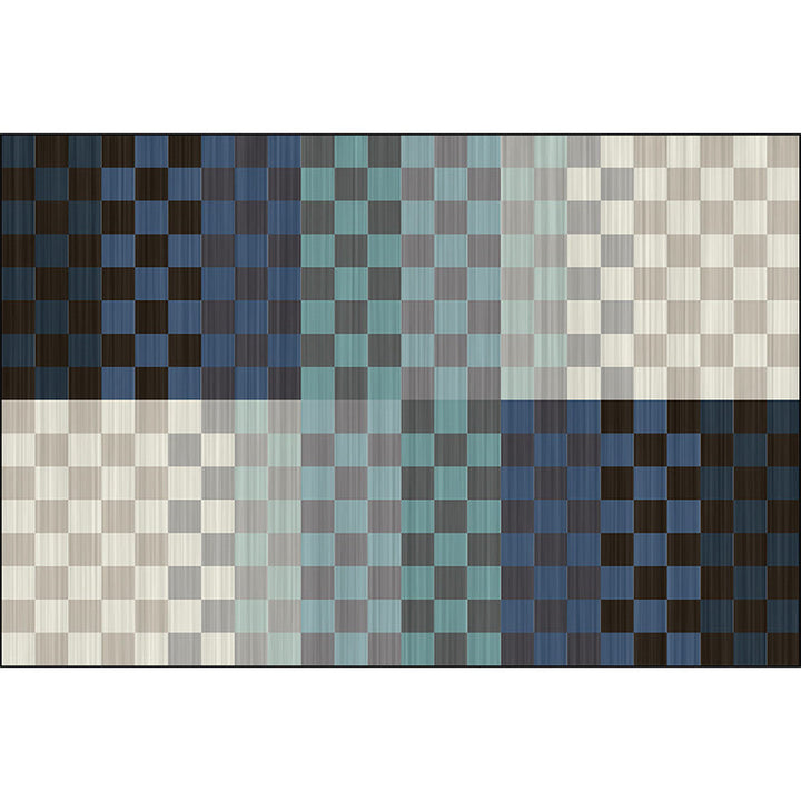 Stornfield | Innovative Living Room Rug Colorful Small Plaid Color Block Print Polyester Washable Stain Resistant Area Rug