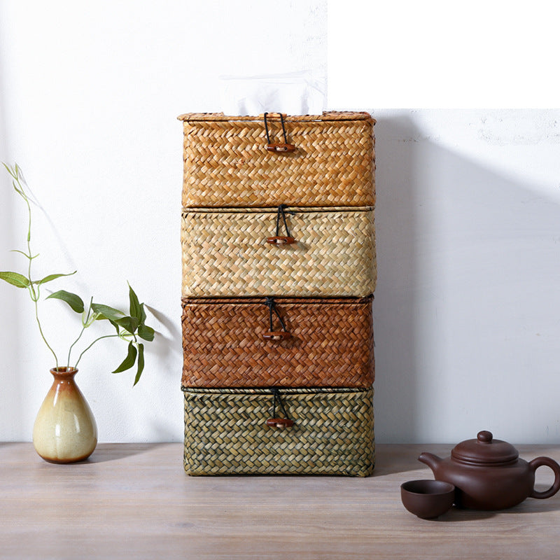 Handwoven Wicker Tissue Box Holder Stornfield