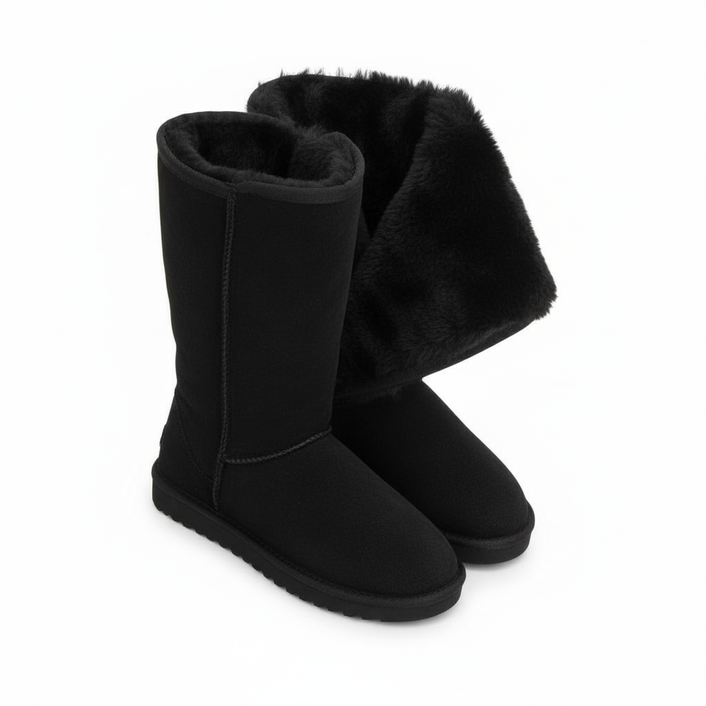 Stornfield | Nina | Warm & Waterproof Suede Sheepskin Boots with Side Zipper