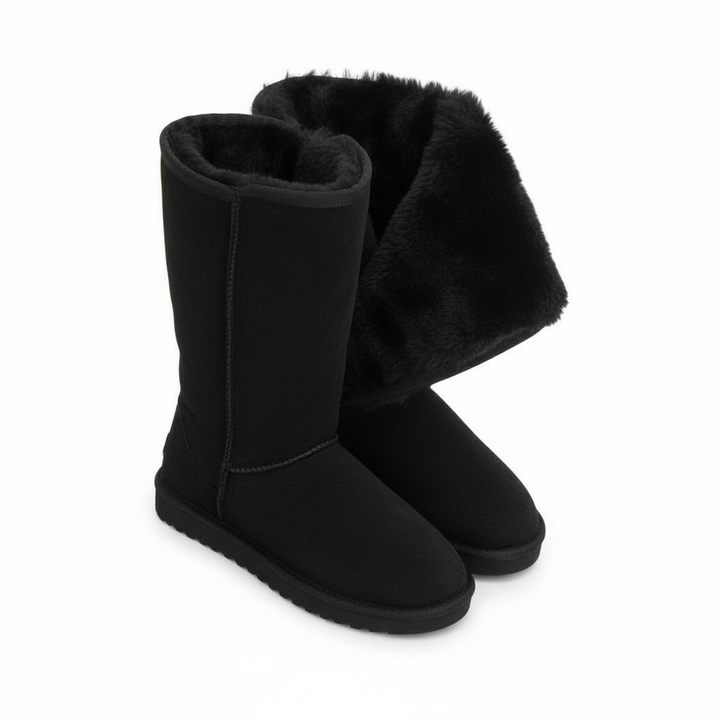Stornfield | Nina | Warm & Waterproof Suede Sheepskin Boots with Side Zipper
