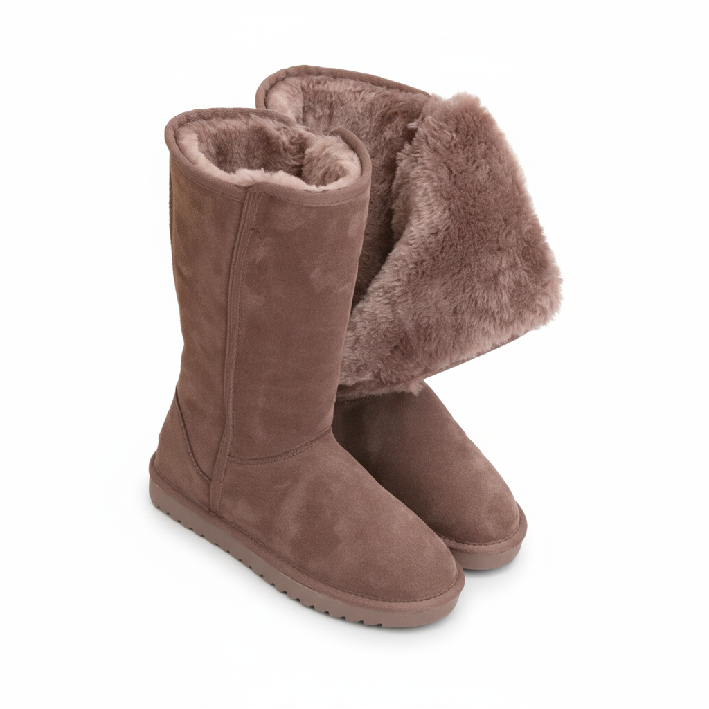 Stornfield | Nina | Warm & Waterproof Suede Sheepskin Boots with Side Zipper