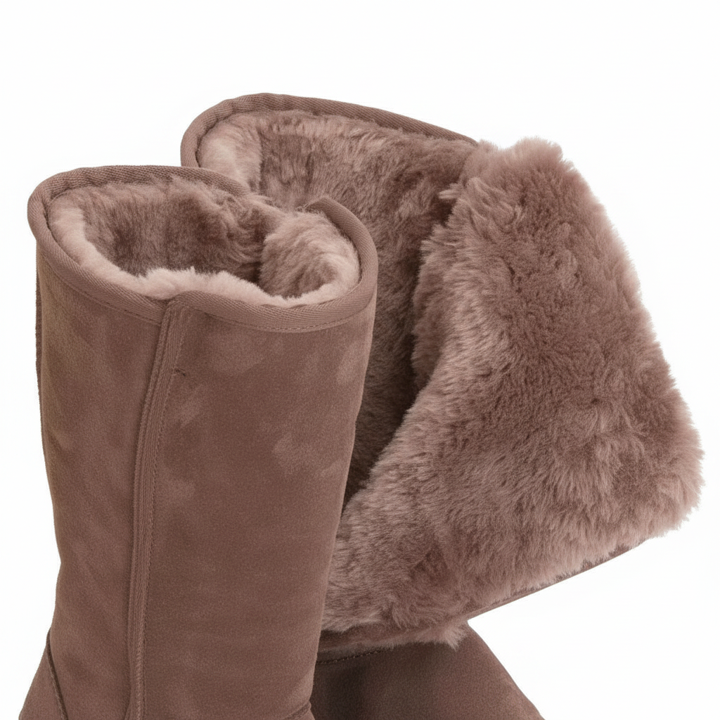 Stornfield | Nina | Warm & Waterproof Suede Sheepskin Boots with Side Zipper