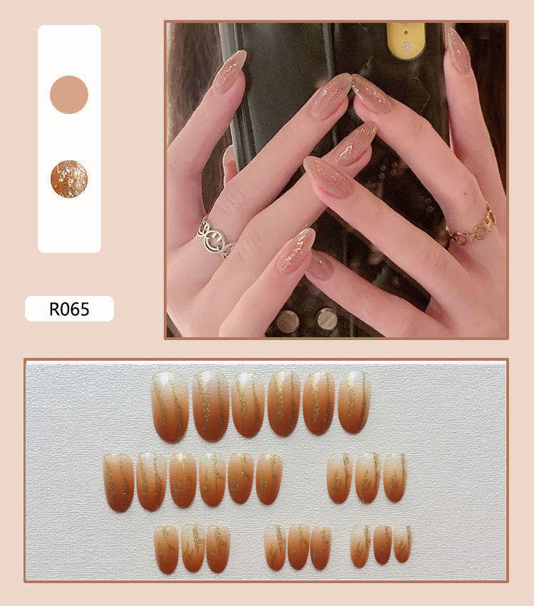 Elegant artificial nails with sparkling glitter Stornfield