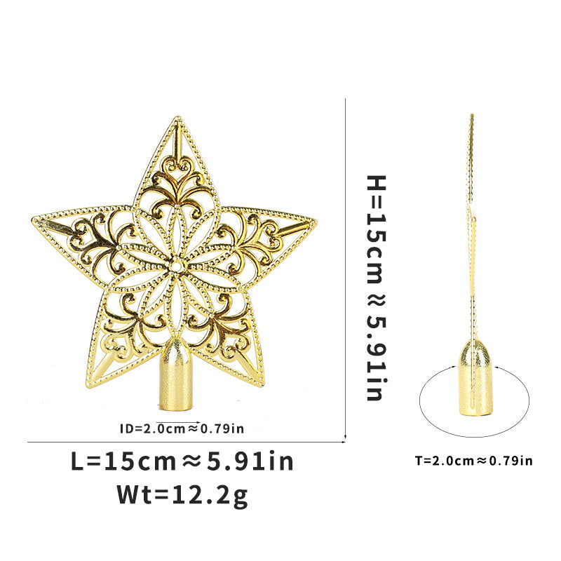 Christmas tree star with intricate cutout