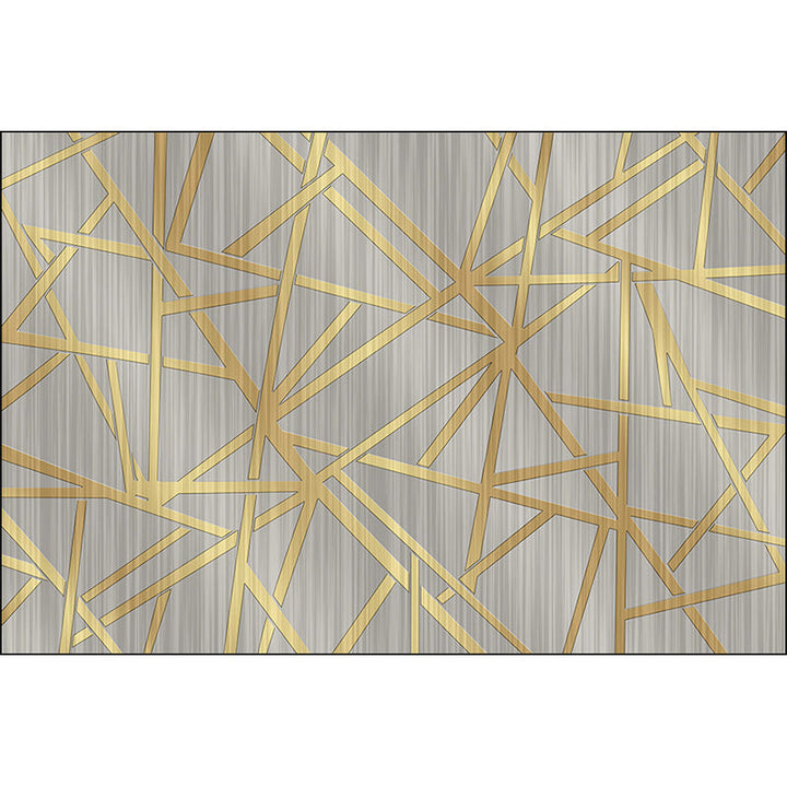 Stornfield | Modern novelty polyester rug with gray geometric line pattern, washable, non-slip, for interior decoration