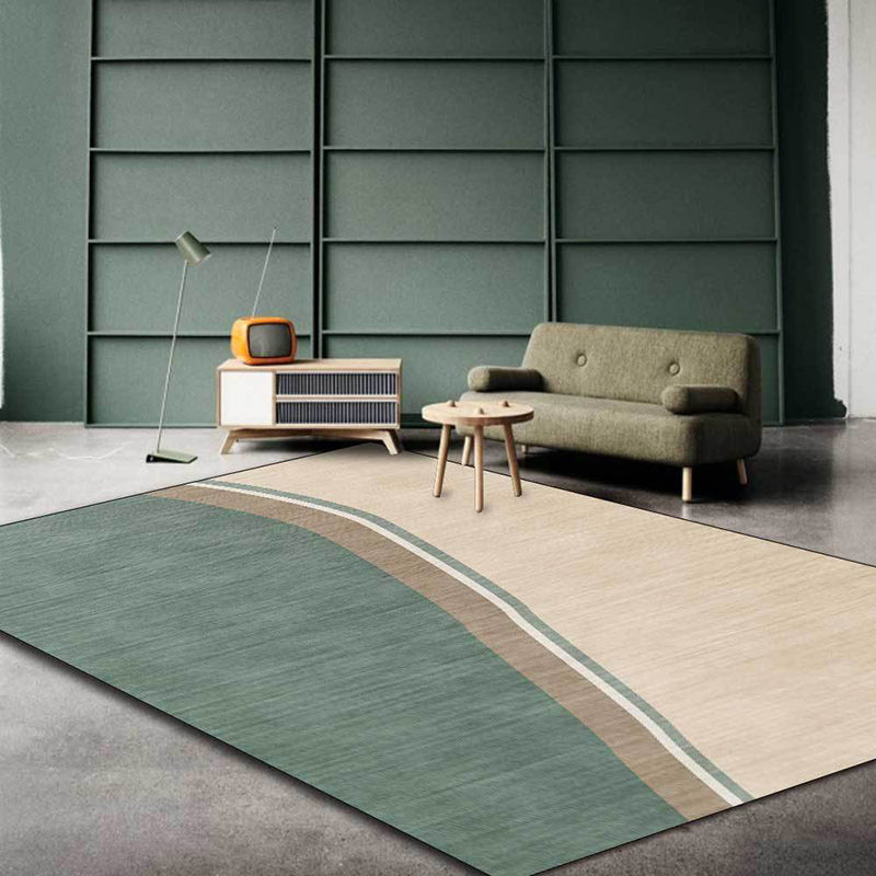 Stornfield | Novelty Round Colourful Block Pattern Bedroom Rug Washable Non-Slip Polyester Rug