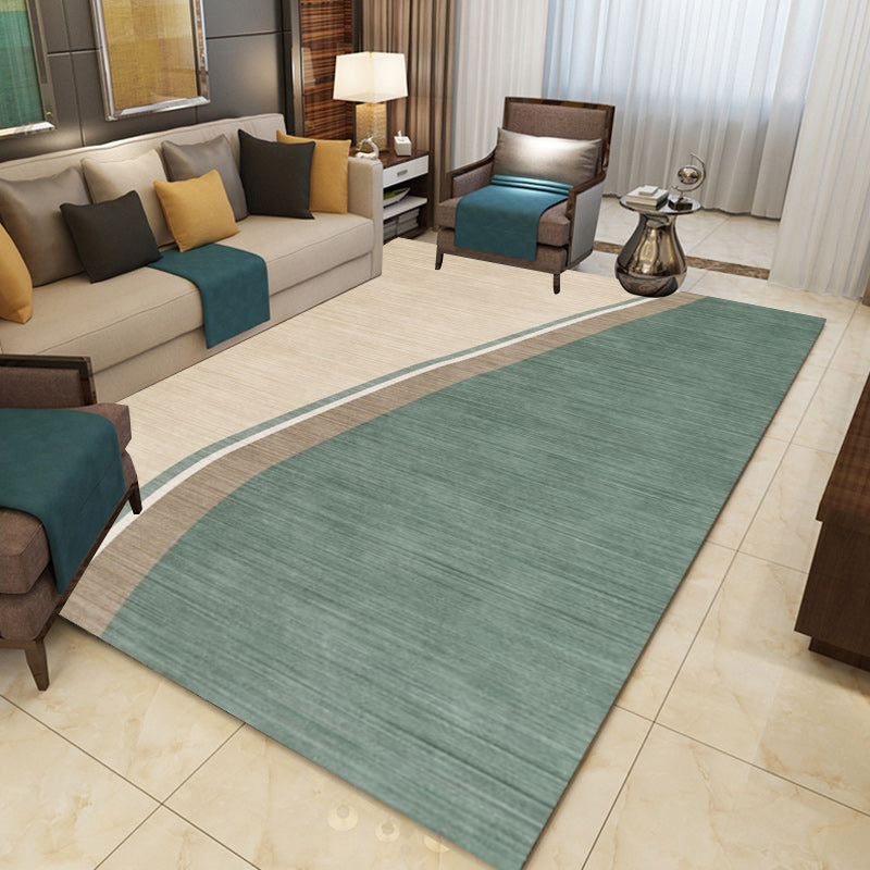 Stornfield | Novelty Round Colourful Block Pattern Bedroom Rug Washable Non-Slip Polyester Rug