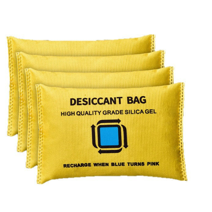 Silica gel moisture absorber for humidity control