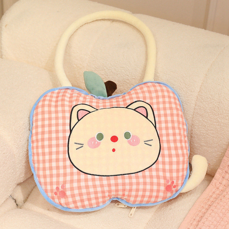 Apple cuddle pillow with blanket, 2-in-1